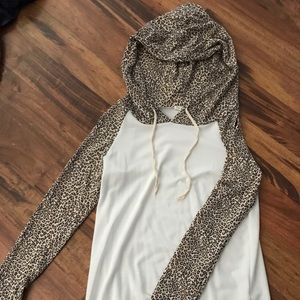 Leopard print hoodie